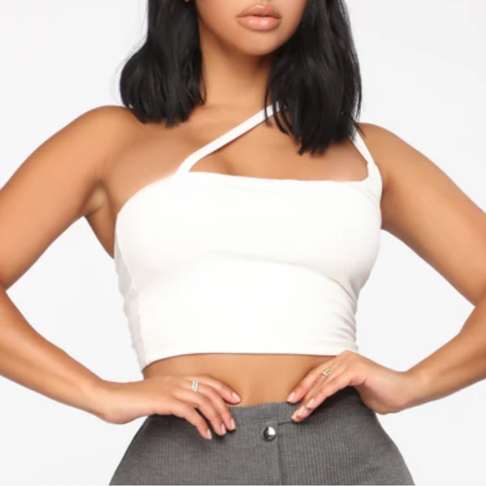 Cross Your Path Strappy Crop Top - Off White